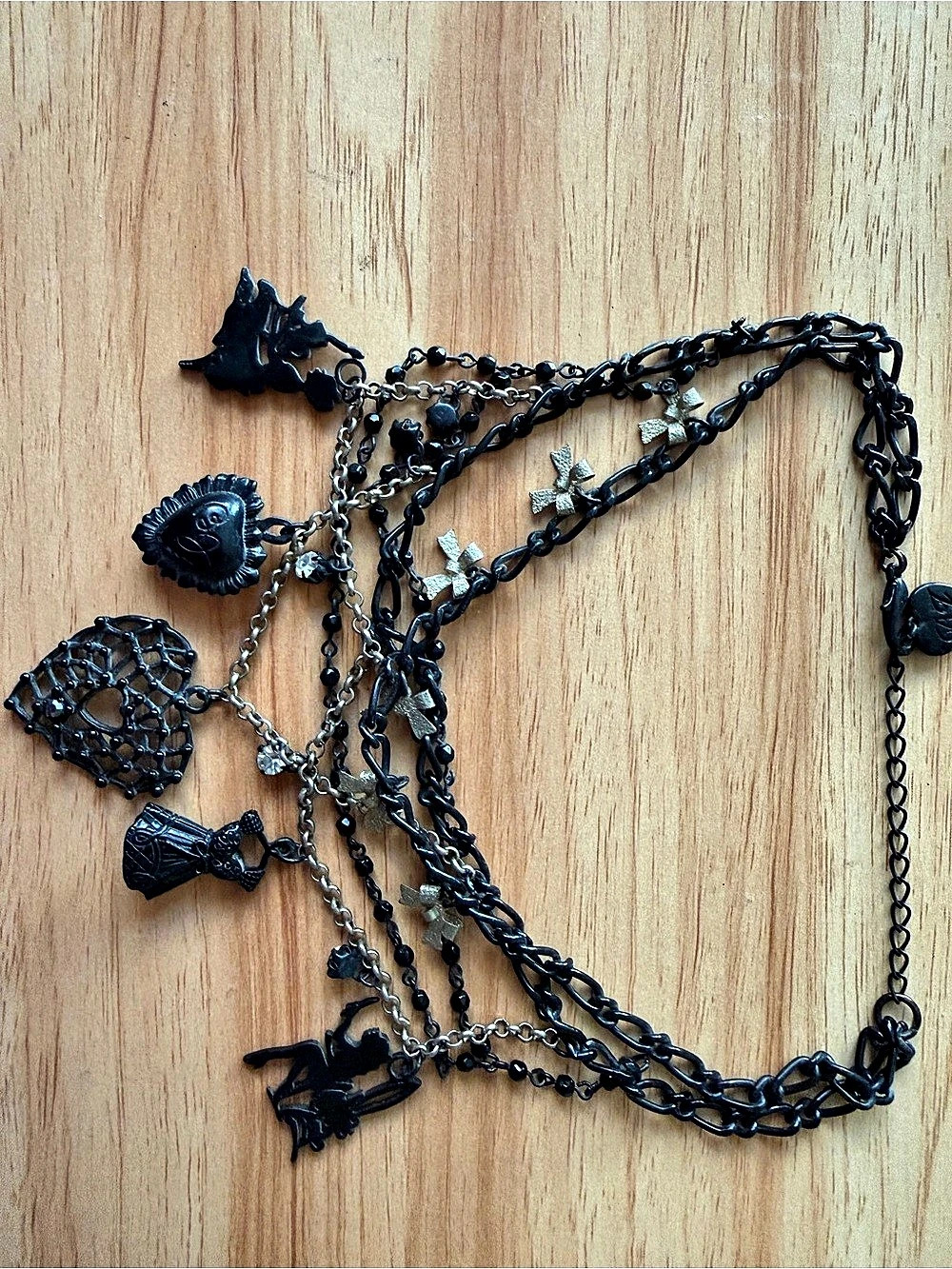 Rare Betsey Johnson Vanity Girls necklace - Picture 2 of 6